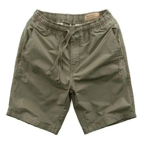 Voguable  Summer Men's Casual Sports orts Elastic Waist Five-Point Pure Cotton Waed Workwear f-Length Outerwear Mid-Pants voguable