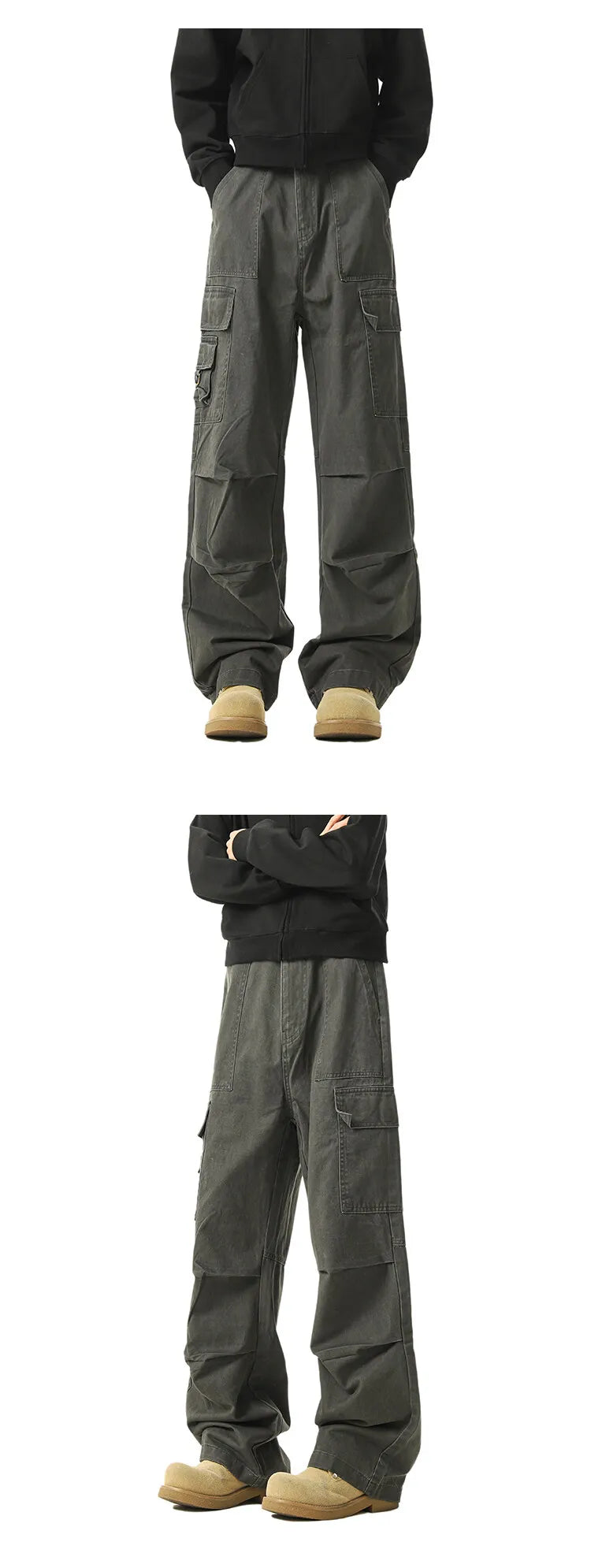 Men Cargo Pants Men Casual Multi-Pocket Cotton Overall Trousers Easy Wash outdoors Army Green Joggers Pants Male Dropshipping voguable