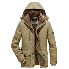 Men Thick Warm Trench Winter Parka Men Fleece Hooded Winter Jacket Coat Military Cargo Jackets Mens Plus Size Velvet Warm Coat voguable