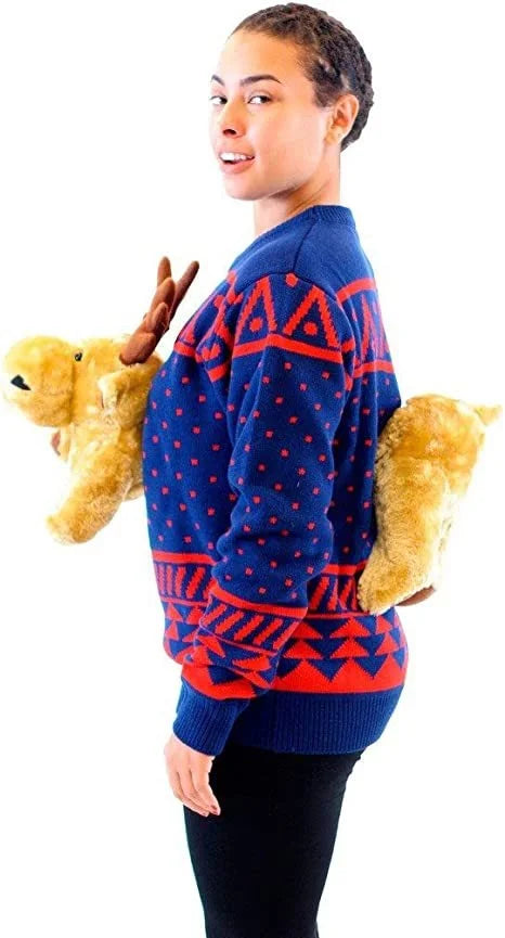 3D New in Ugly Christmas Sweater for Men and Women Fashion High Street Vintage Long Sleeve Couple Pullover Knitwear Funny Tops New Year voguable