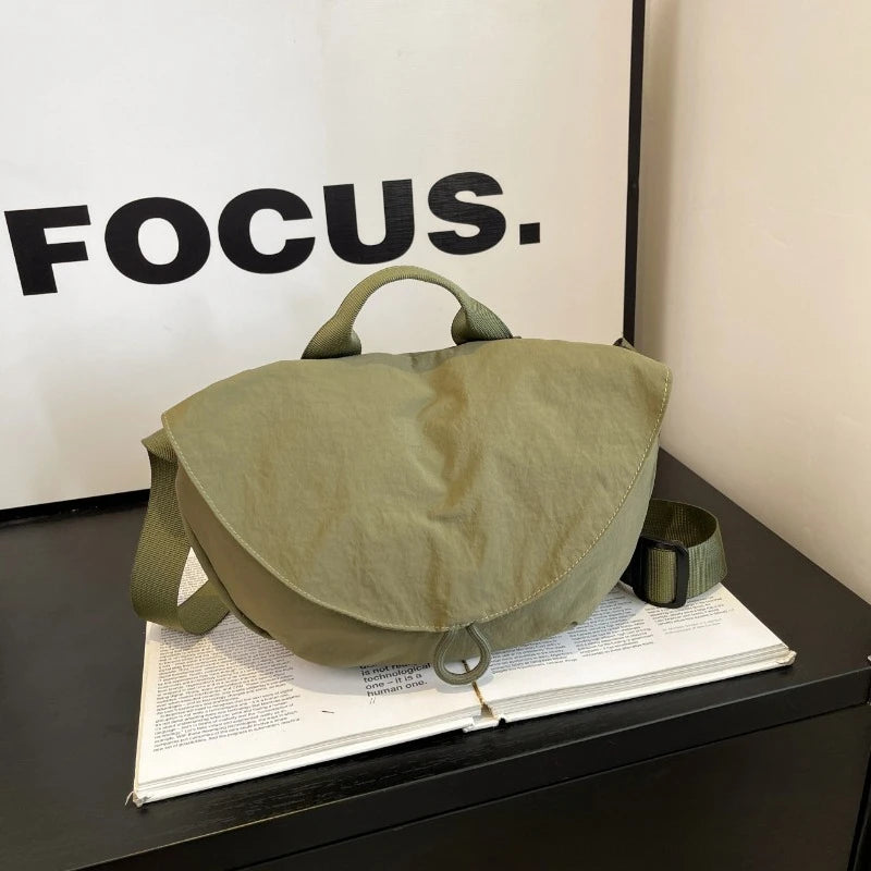 Casual All Match Vintage Women Chest Bag Simple Solid Streetwear Vintage Handbags Fashion Travel Femme Shoulder Crossbody Bags voguable