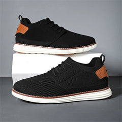 Voguable  Plus Size Men's Trendy Solid Woven Knit Breathable Sneakers, Comfy Non Slip Shoes For Men Outdoor Activities voguable