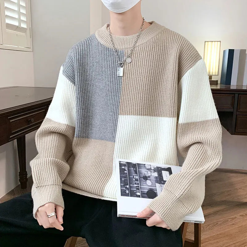 Winter Sweater Men Warm Fashion Casual Knit Pullover Men Streetwear Korean Loose Long Sleeve Sweater Mens Jumper Clothes M-4XL voguable