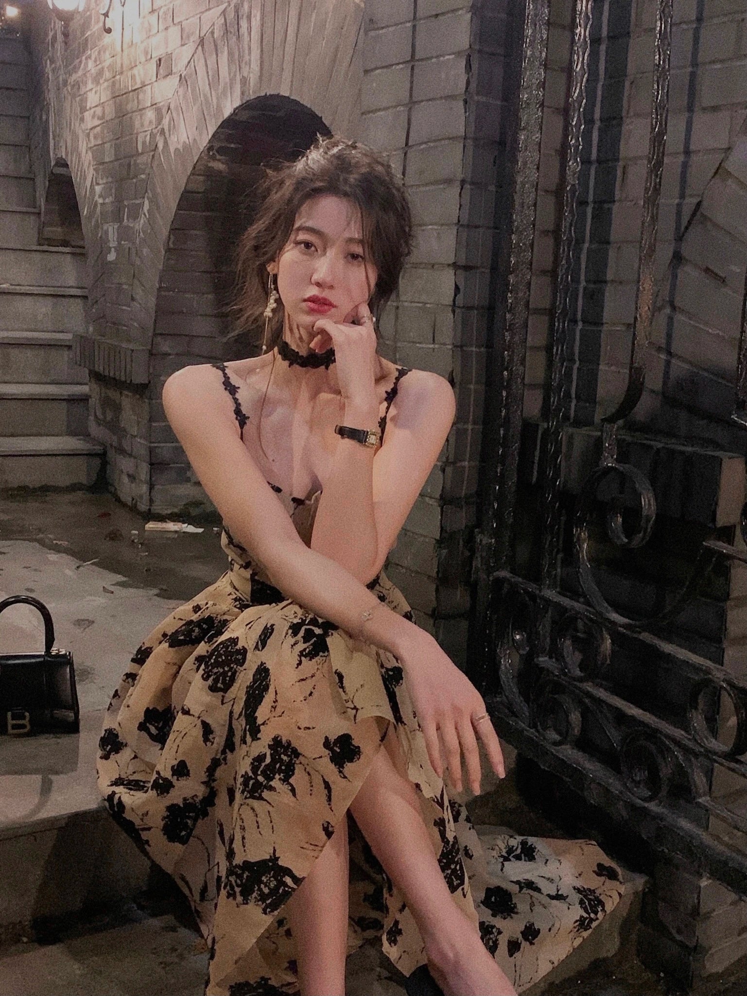 Voguable Summer Floral Strap Midi Dress Women Sleeveless Elegant Vintage Dress Evening Party One Piece Dress Korean Fashion voguable