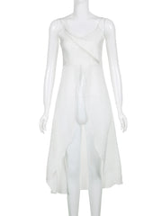 Beach Style Solid Long Camis Tops Holiday Slash Neck Sleeveless Tank Tops Women Summer Fashion Streetwear Tanks voguable