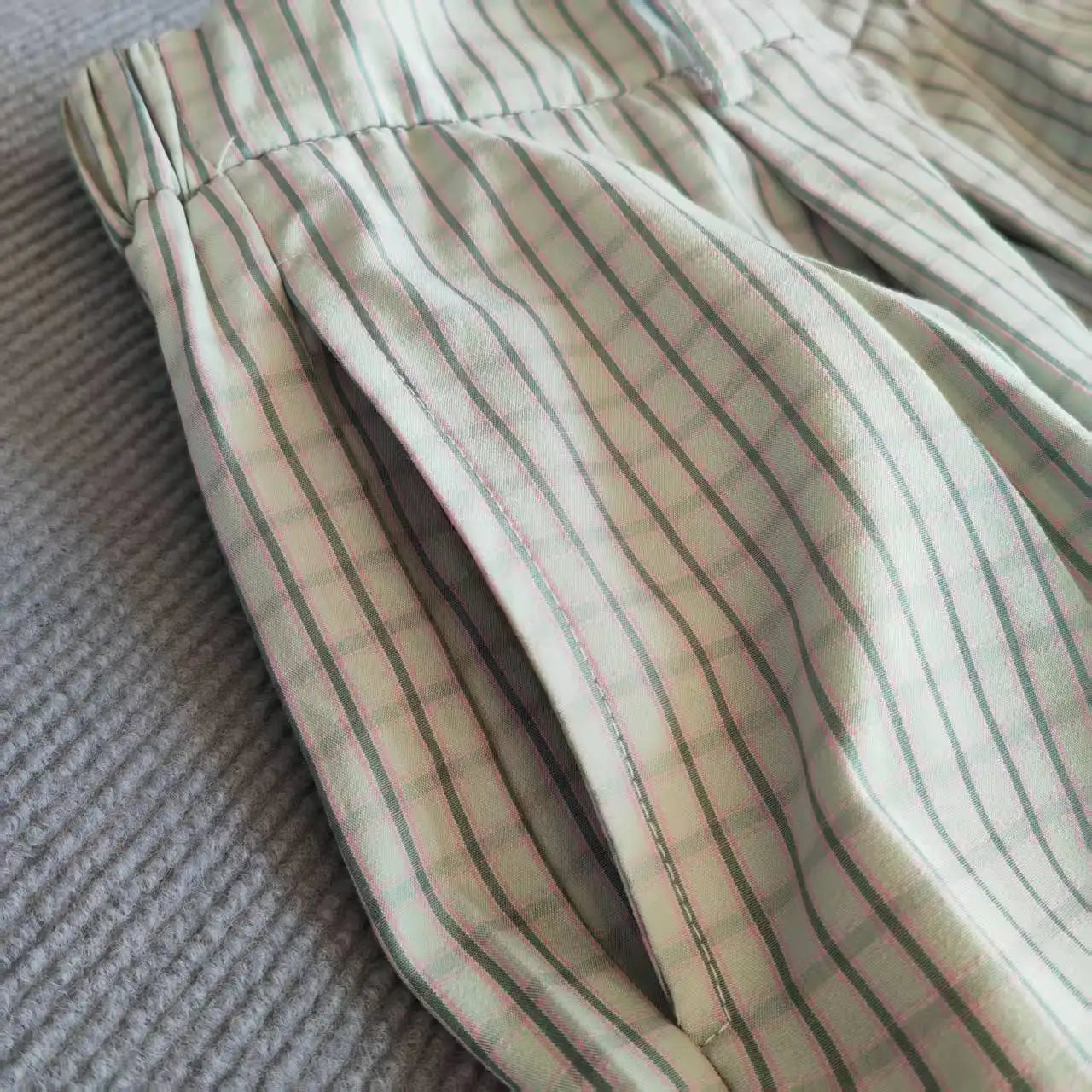 Summer Loose Wide Leg Striped Trousers Unisex High Street Fashion Trendy Casual Wear Oversize Streetwear Long Pants Lightweight voguable