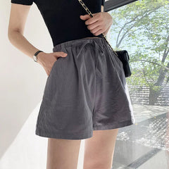 Casual Linen Shorts Women Gym Workout Shorts Cotton Short Pants High Waisted Black Ladies Short Femme Women Shorts Sport Femme voguable