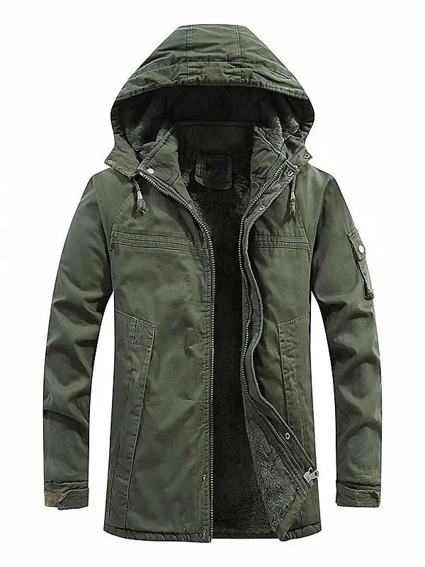 2023 Winter Men Jackets Fleece Warm Winbreaker Cotton padded Jackets Male Thicken Military Thermal Hooded jackets Clothing voguable
