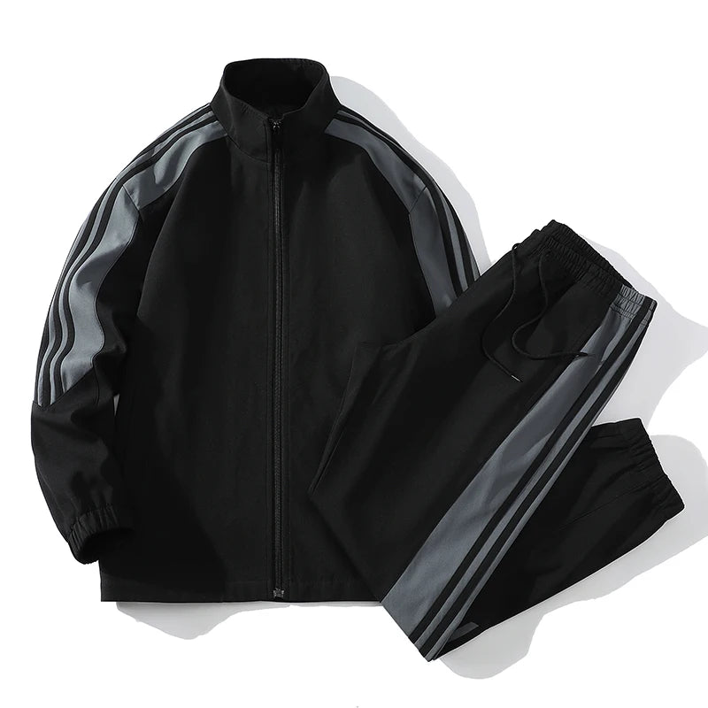 Sports suit men's spring and autumn new style casual teenager overalls suit men's plus  size handsome suit voguable