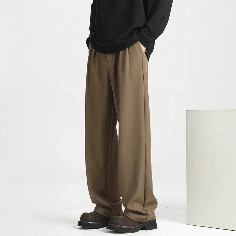 Men's Light Luxury Naples Slim-fit Suit Pants Casual Japanese Retro Premium Quality Elegant Popular Leisure Trousers 2026 Spring voguable