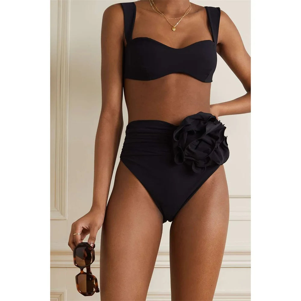 Floral Bikini Set Women Swimsuit High Waist Bikini Push Up Bikinis Sexy Bathing Suit Beachwear Print Biquini Female  Beach voguable