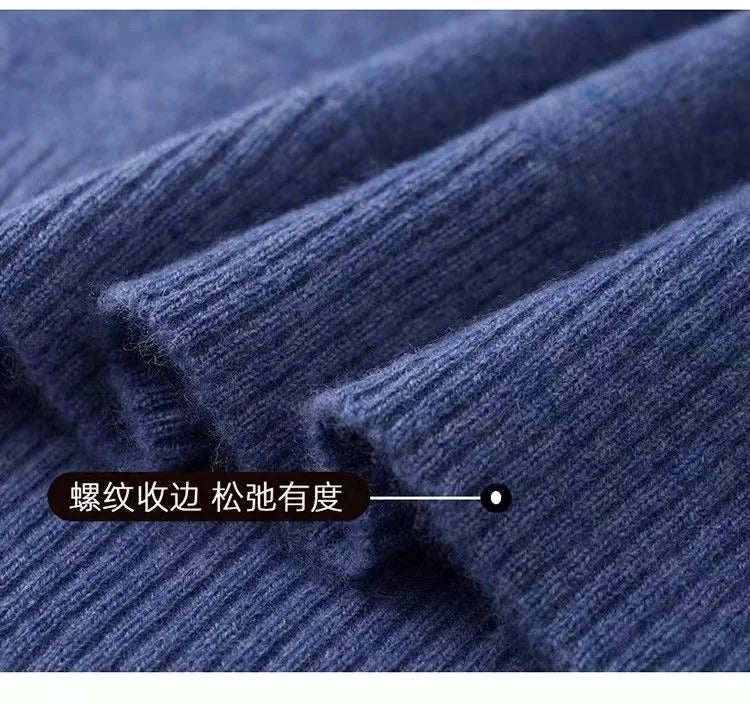 Autumn/Winter New Men's Business and Leisure V-neck Thin Knitted Cardigan Sweater Warm and Fashionable High Quality Knitted voguable