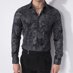Spring Autumn New Fashion Turn-down Collar Long Sleeve Printing Blouse Men's Clothing Button Trend Korean Simplicity Chic Shirts voguable