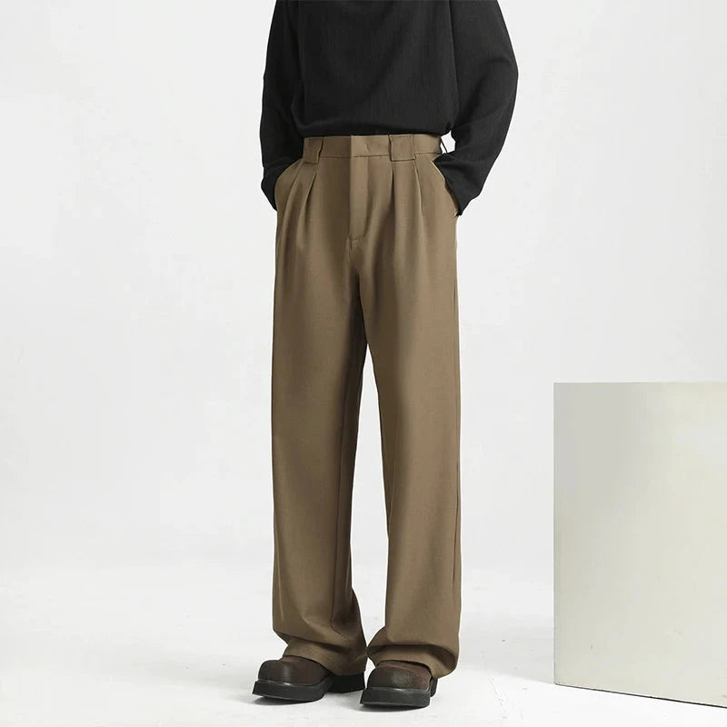 Men's Light Luxury Naples Slim-fit Suit Pants Casual Japanese Retro Premium Quality Elegant Popular Leisure Trousers 2026 Spring voguable