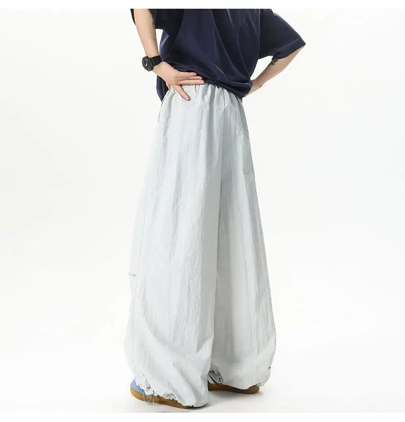 Unisex Pants Wide Leg Athletic Lounge Pants Spring Summer Lightweight Stretch Waist Casual Sportswear Joggers Loose Thin Comfort voguable
