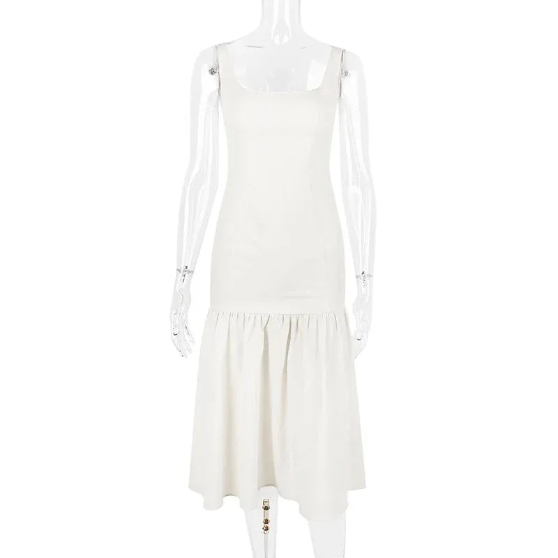 TARUXY Sexy Plunge Splice Maxi Dress Outfits For Women Slim Fit Hip Wrap Party Club Dress Sleeveless Female Summer Fashion Solid voguable