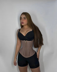 Fajas Colombianas Double Compression Waist Trainer Women Plus Size Corset Adjustable Zipper Vest Slimming Girdle Body Shaper voguable