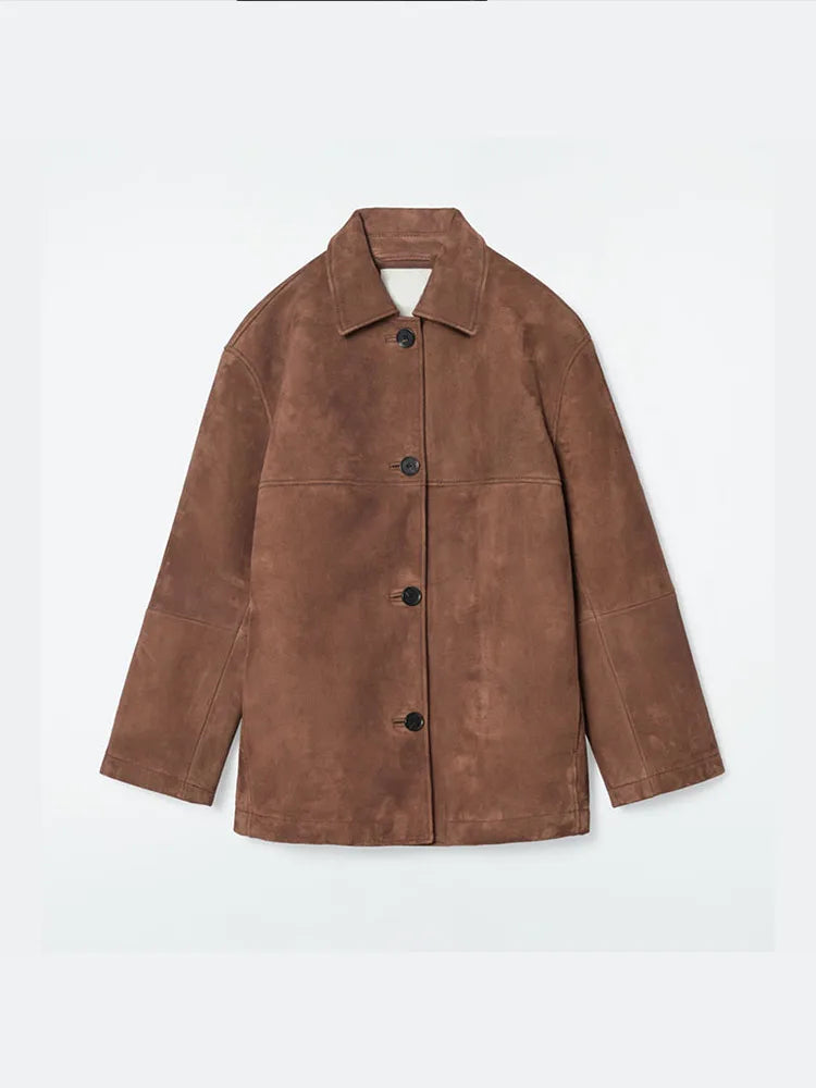 Women Autumn Fashion Solid Lapel Single Breasted Jacket Casual Long Sleeve Spliced Pocket Coat 2024 New Lady High Streetwear voguable
