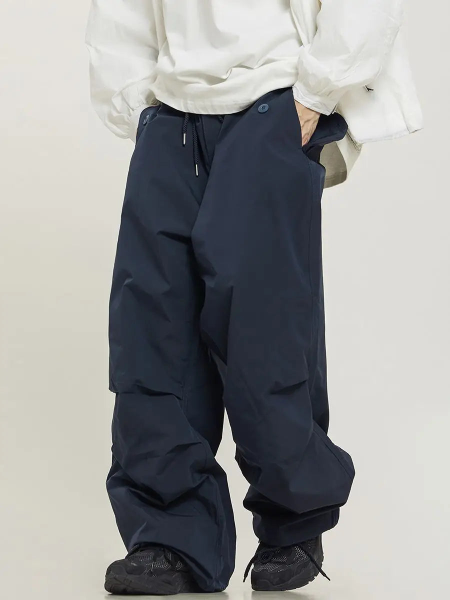 Voguable Parachute Pants Sport Men Baggy American Street Cargo Wide Leg Trousers Male Tracksuit Hip Hop Loose Casual Oversize voguable
