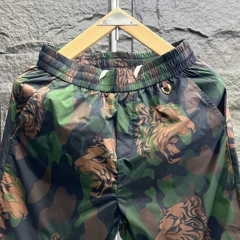 Voguable  Summer Camouflage Printed Casual Shorts for Men Trendy Stylish Sporty Cropped Pants for Youth Beach Shorts Basketball Shorts Men voguable