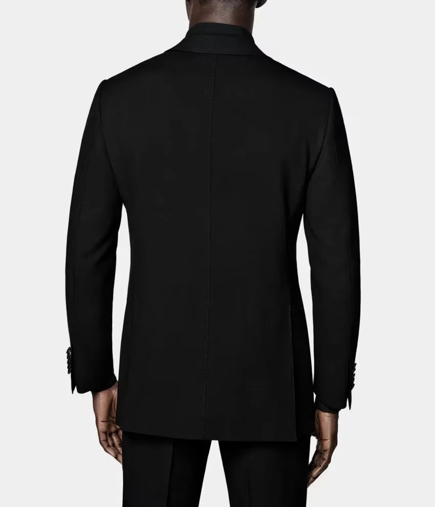 Voguable  Men Suits Double Breasted Spliced Collar Tailor-Made 2 Pieces Blazer Pants Formal Prom Wedding Groom Customized voguable