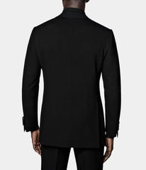 Voguable  Men Suits Double Breasted Spliced Collar Tailor-Made 2 Pieces Blazer Pants Formal Prom Wedding Groom Customized voguable
