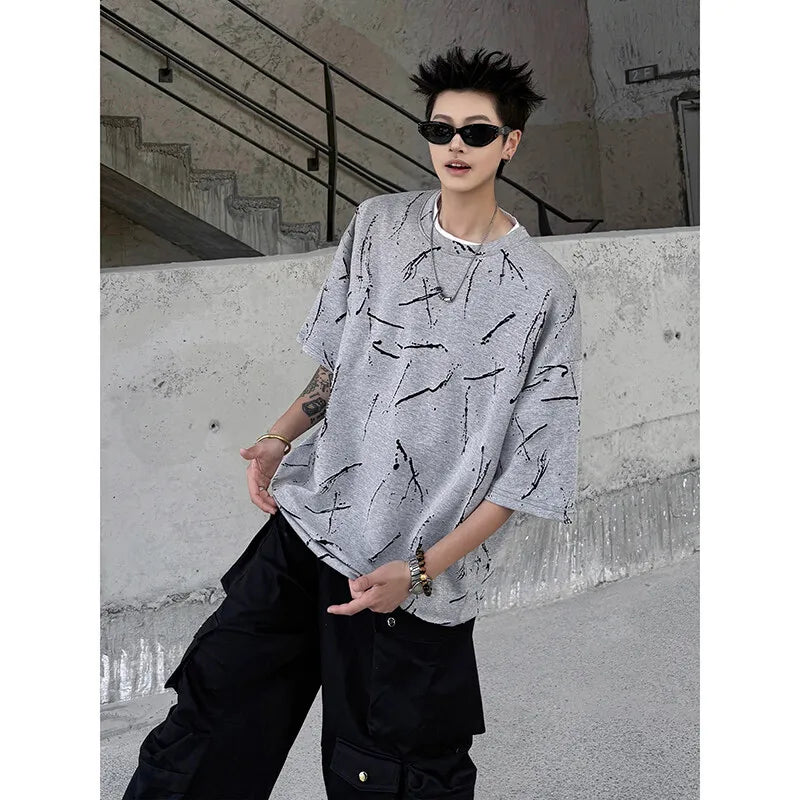 Mens Loose Fit T-Shirt man O Neck Comfortable Soft Breathable Unique Design Casual Streetwear Fashion New Style Tee Top Trending voguable