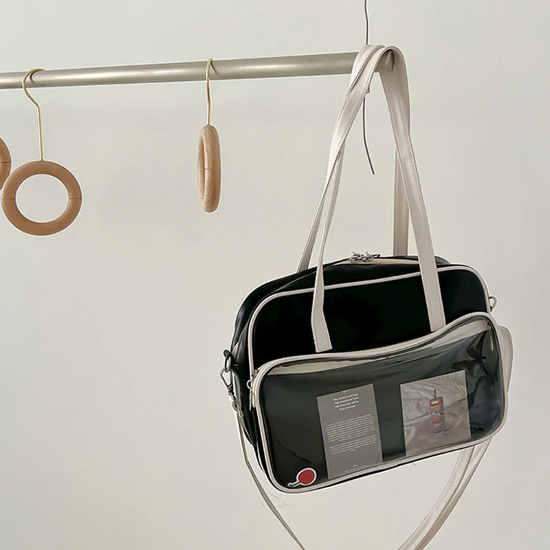1pcs Women's shoulder bag Handbag for women CuteTransparent Pocket Style Shoulder Purse Women's shoulder bag voguable
