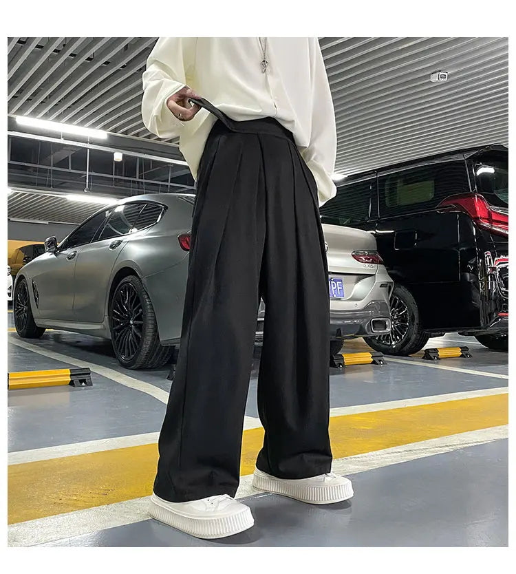 Men Korean Fahions Wide Leg Pants  Men Black Loose Casual Harem Pants Japanese Streetwear Joggers Sweatpants 5XL voguable
