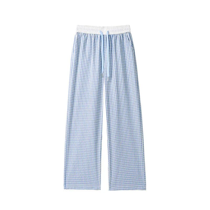 Summer Casual Pants Men Fashion Oversized Wide Leg Pants Men Streetwear Hip-hop Loose Plaid Pants Mens Trousers Large Size 4XL voguable