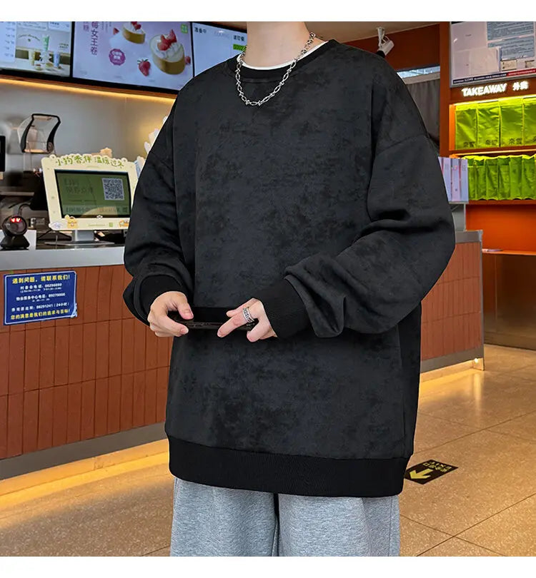 2025 Spring Casual Fashion Tie-dye Hoodies for Men Sweatshirt O Neck Black White Hip Hop Pullover Streetwear Korean Harajuku voguable