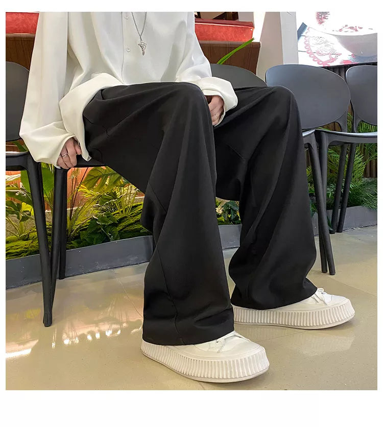 Men Korean Fahions Wide Leg Pants  Men Black Loose Casual Harem Pants Japanese Streetwear Joggers Sweatpants 5XL voguable