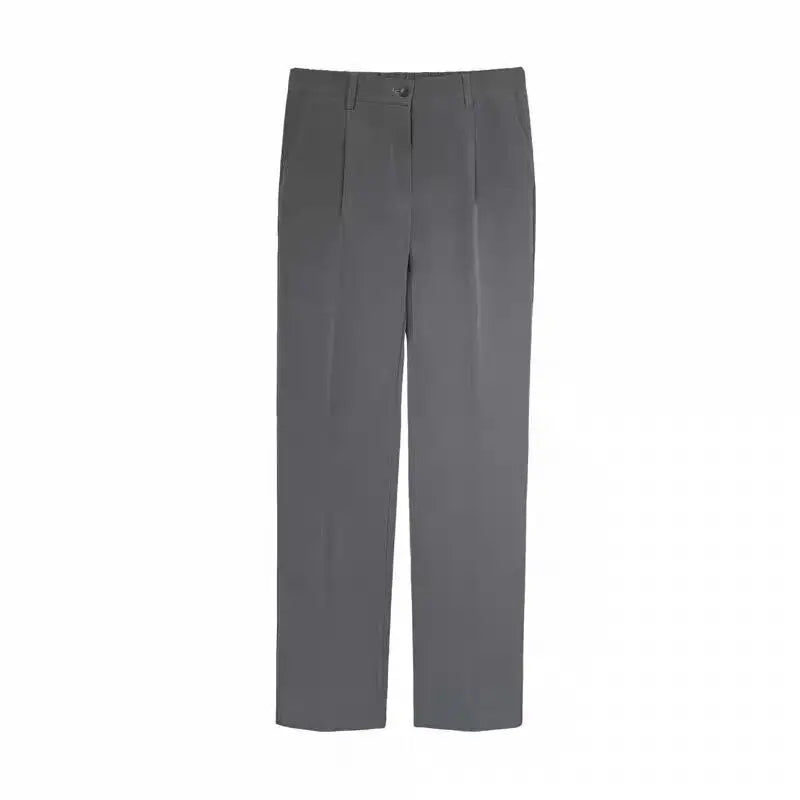 Voguable Gray Suit Pants Men Fashion Business Society Men Dress Pants Korean Loose Straight Pants Men Office Formal Trousers M-2XL voguable