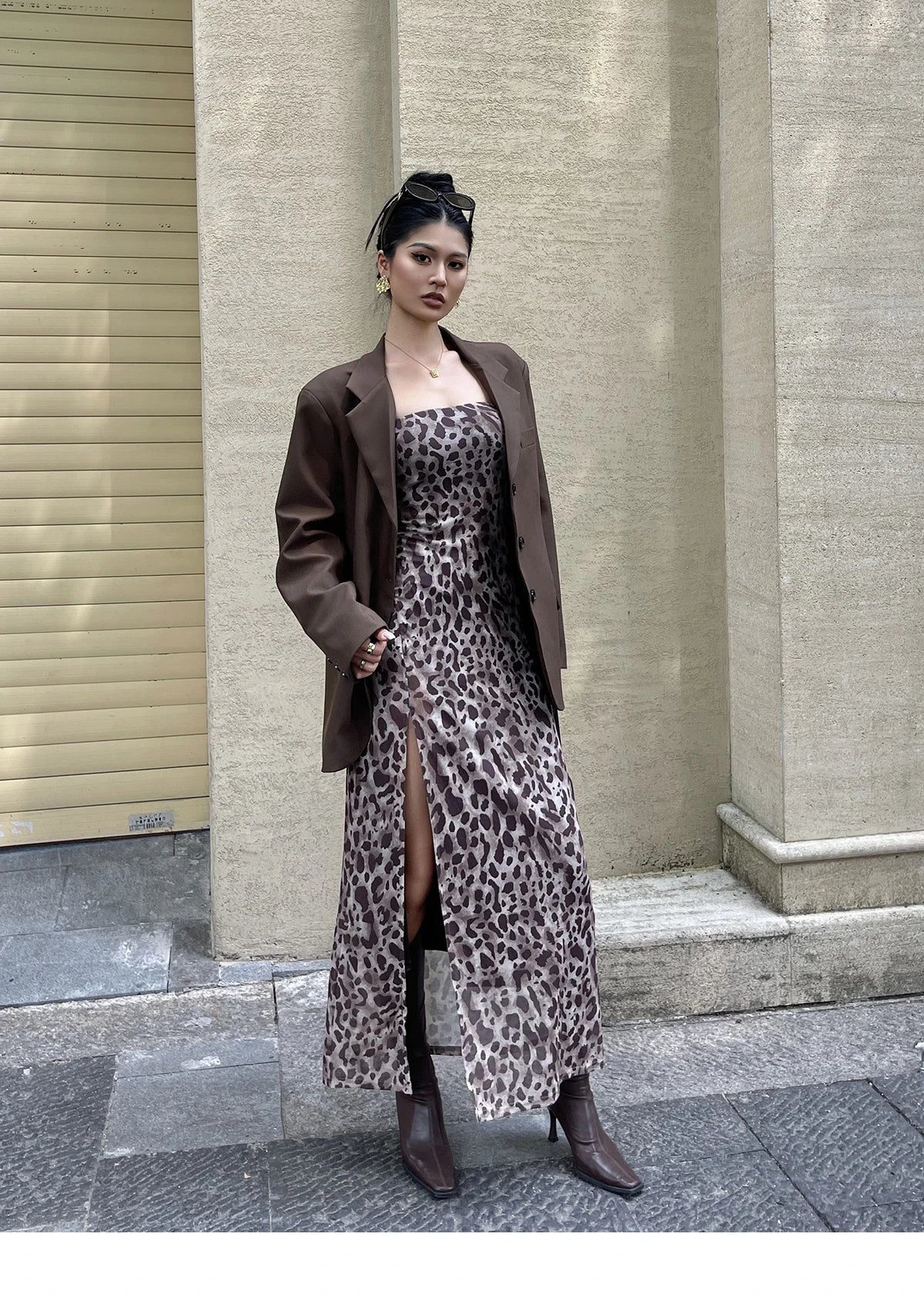 Casual Long Sleeved High-end Suit Jacket For Women Blazers Coat Fashion Design 2024 New Tops Brown Office Lady Top Y7CS voguable