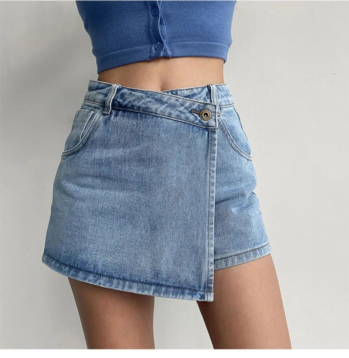 Mini Denim Skirts Women Slim Chic Vintage New Summer Asymmetrical Hotsweet Streetwear Design Ulzzang Student Harajuku Y2k Faldas
