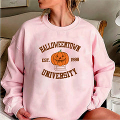 HalloweenTown 1998 Sweatshirt Halloweentown University Hoodie Halloween Party Sweater Vintage Fall Pumpkin Crewneck Sweatshirts voguable