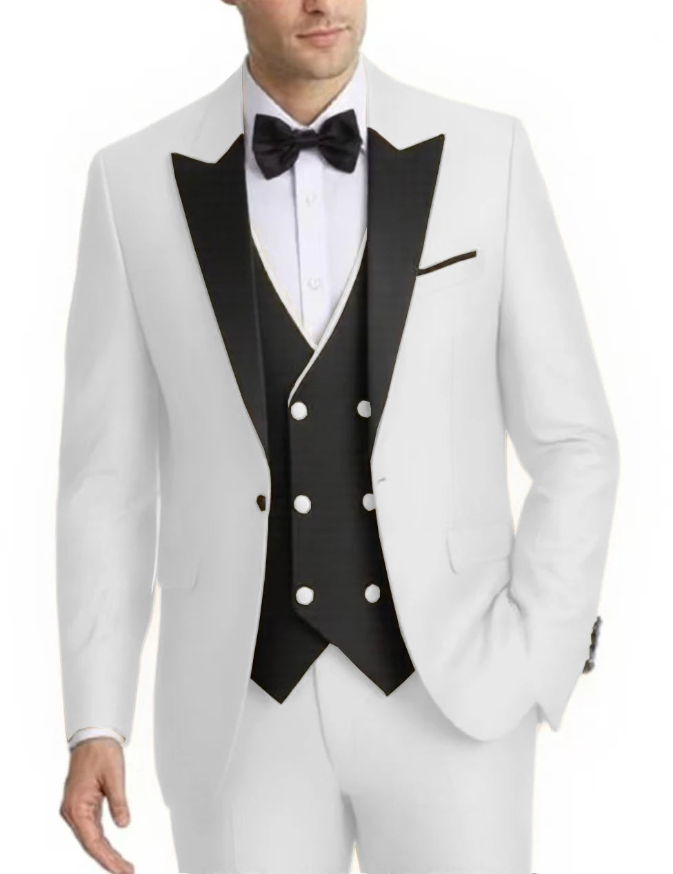 Voguable  Elegant 2-Piece Men's Tuxedo Suit Customized Blazer And Pants Set Fashionable Wedding Business Mens Suit voguable
