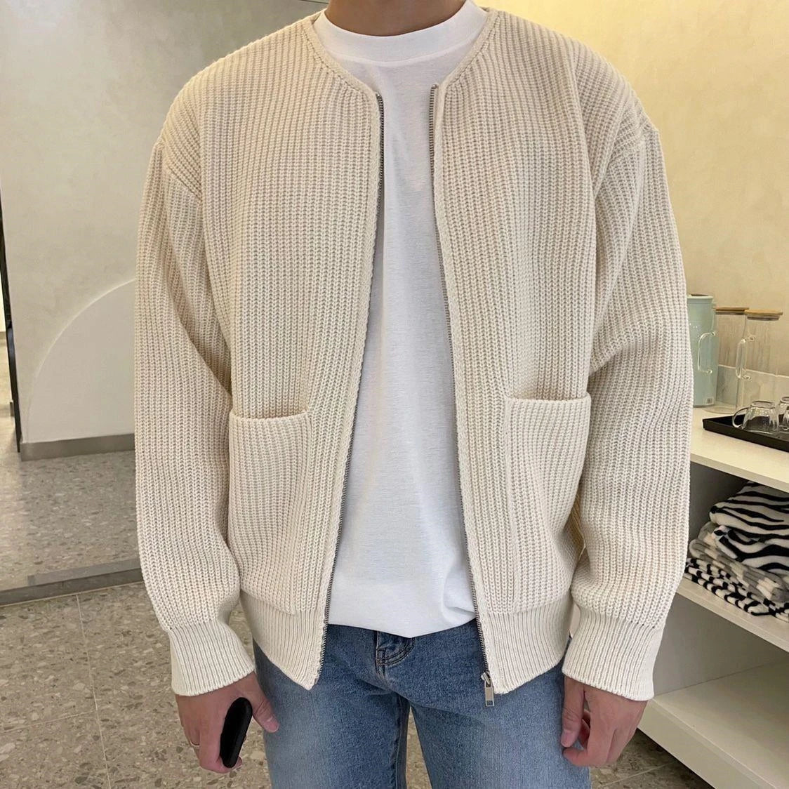 Knit Sweaters For Men Cardigan Men's Autumn Warm Clothing Luxury Y2k Vintage New Sweater Winter Cotton Warm Man Clothes voguable