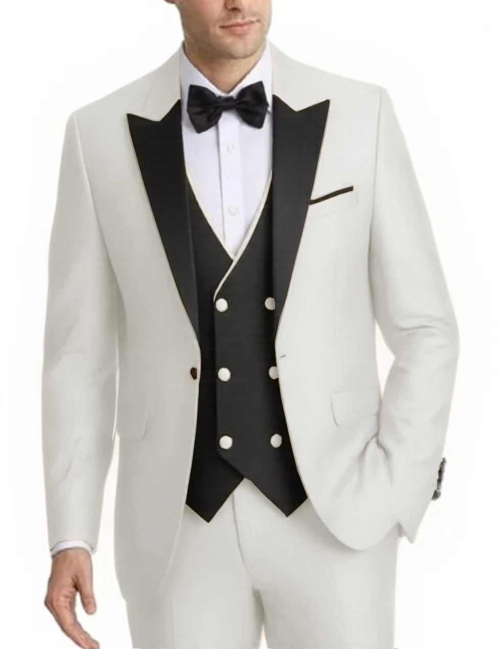 Voguable  Elegant 2-Piece Men's Tuxedo Suit Customized Blazer And Pants Set Fashionable Wedding Business Mens Suit voguable
