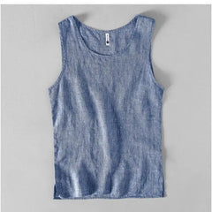 Voguable  Men's Vintage Chinese Style Linen Vest Breathable Loose-Fit Casual Summer Waistcoat Zen Cotton-Linen Sleeveless Shirt M-5XL voguable