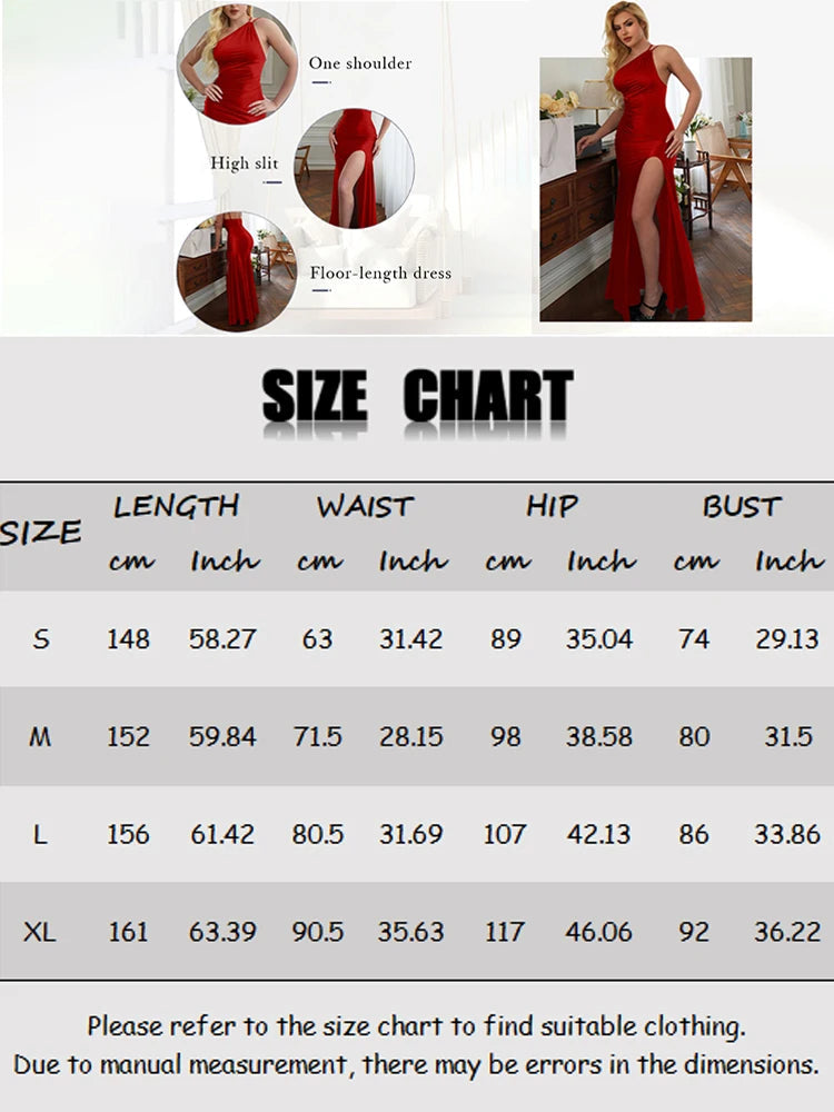 Voguable  Women's Sleeveless Sloping Shoulders Gown Backless High Slit Sexy Mermaid Dress Evening Dress Elegant Ball Gown voguable