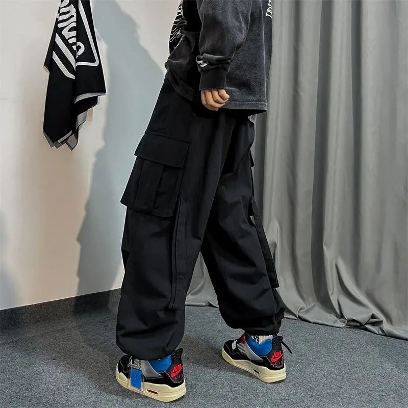 Voguable  Black Cargo Pants for Men Oversize Cargo Trousers Male Green Loose Casual Japanese Streetwear Hip Hop Pocket Big Size voguable