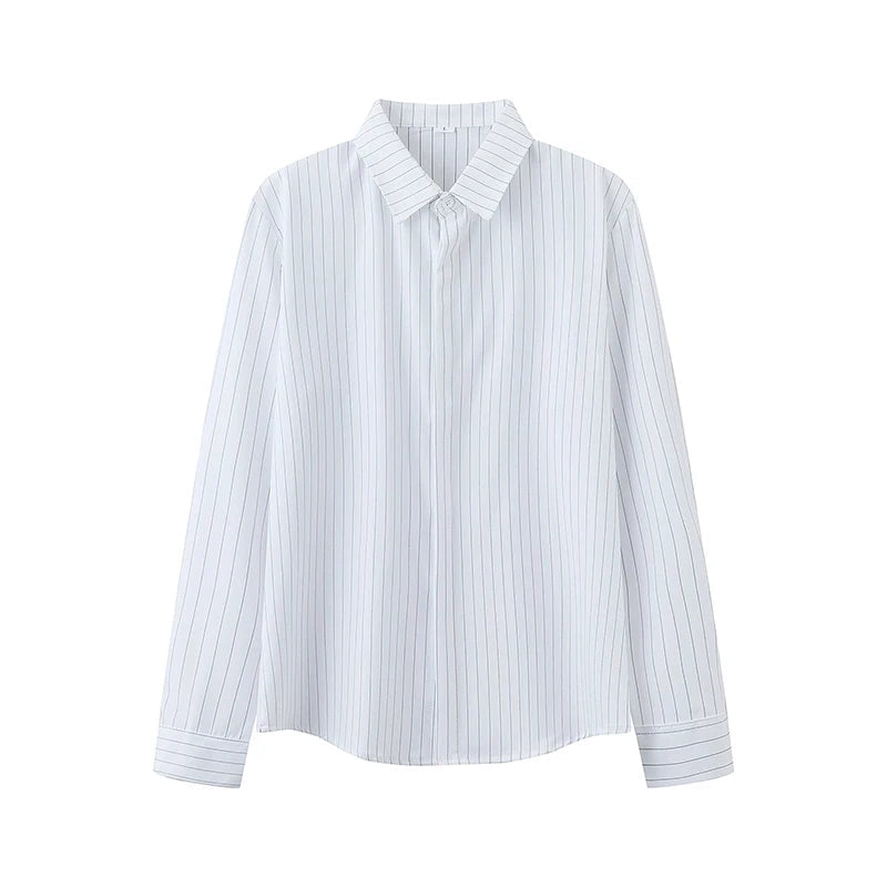 New Naples Business Men Shirts Light Luxury Textured Lapel Striped Long Sleeve Cardigan Leisure Premium Commuter Blouse S-4XL voguable