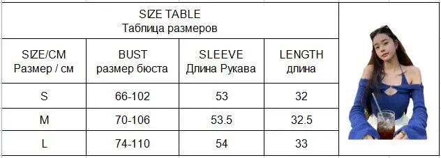Y2K Top Women Long Sleeve T-Shirts 2 Piece Tops Halter Tanks Backless Crop Top Off Shoulder Tees Sexy Christmas Clothes voguable