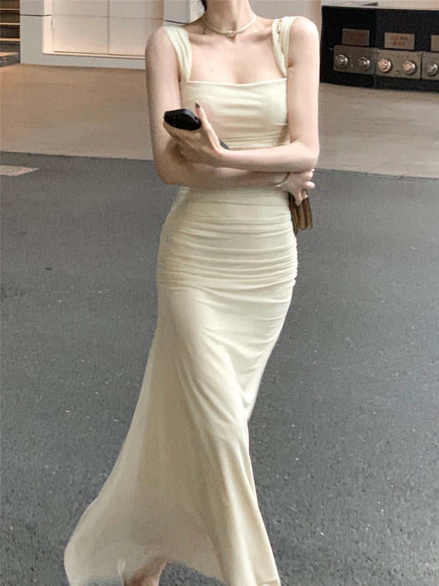 Dress Women Elegant Summer New Fashion Evening Party Ladies Vestidos Vintage Bodycon Clothes Female Korean Midi Dresses voguable