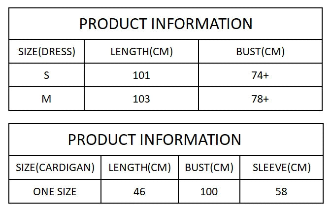 Voguable Tie-dye Gauze Suspender Dress Women 2024 Spring Korean Retro Strapless Mid-length Dress + Black Knitted Cardigan Two-piece Suit voguable