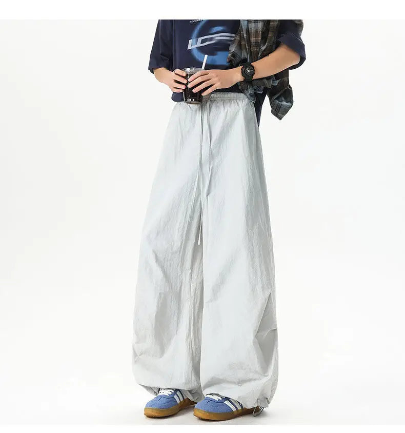 Unisex Pants Wide Leg Athletic Lounge Pants Spring Summer Lightweight Stretch Waist Casual Sportswear Joggers Loose Thin Comfort voguable
