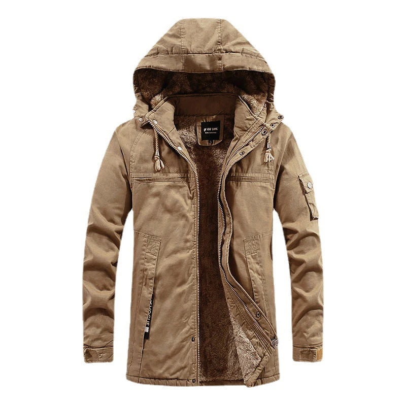 2023 Winter Men Jackets Fleece Warm Winbreaker Cotton padded Jackets Male Thicken Military Thermal Hooded jackets Clothing voguable