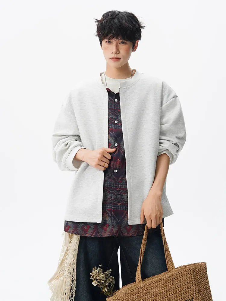Jacket men Stand Up Collar Single Breasted Fake Two Piece Jacket Autumn Thin Ethnic Print Patchwork Mens Outerwear Coat men new voguable