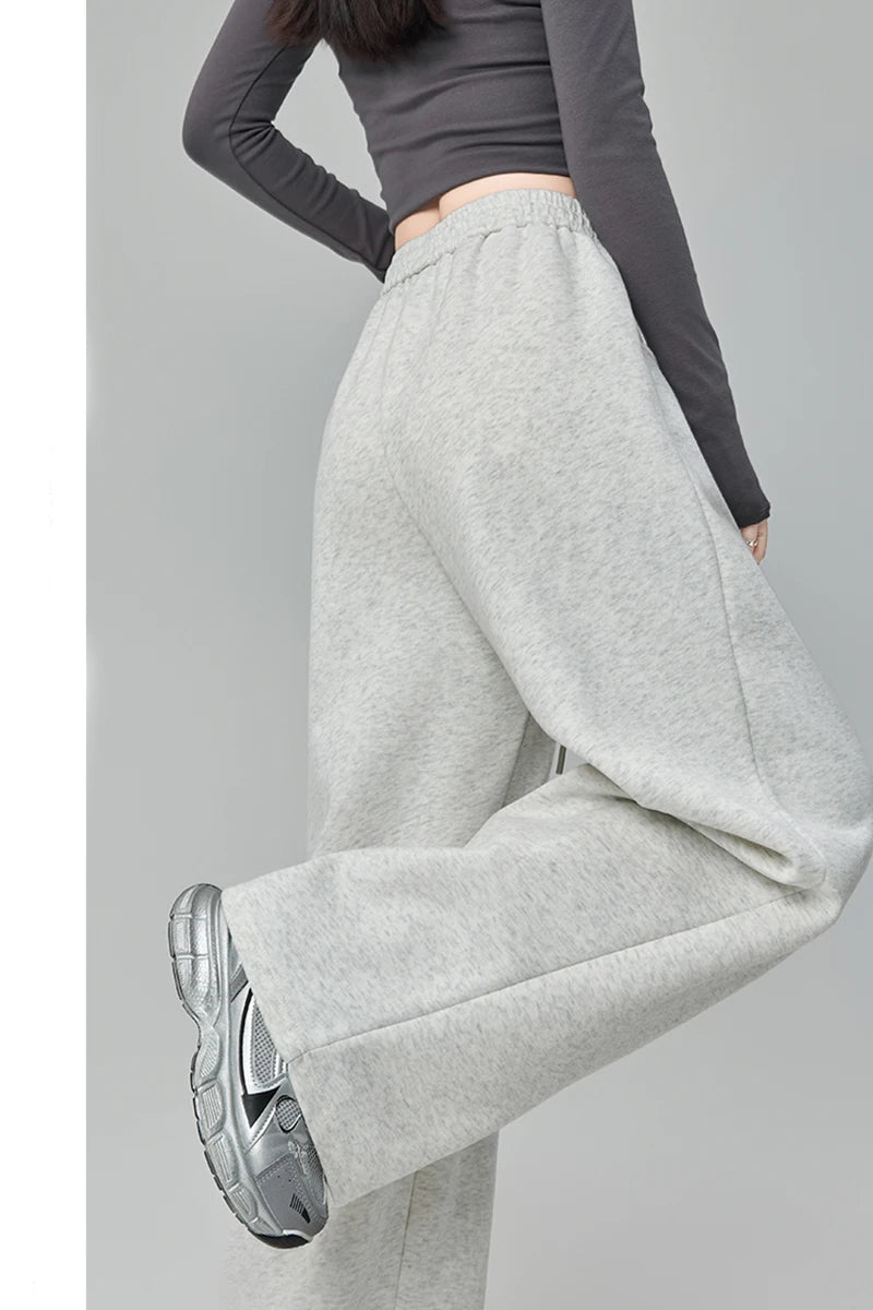 Streetwear Y2K Sweatpants Women Vintage High Waist Loose Straight Trousers American Harajuku Bf Fall Hip Hop Pockets Pants voguable